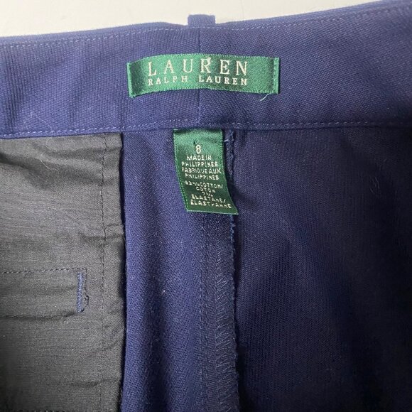 Lauren Ralph Lauren Womens Navy Slim Fit Pants Size 8 - Picture 6 of 10
